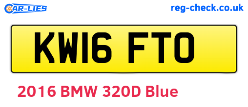 KW16FTO are the vehicle registration plates.