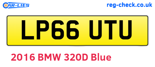 LP66UTU are the vehicle registration plates.