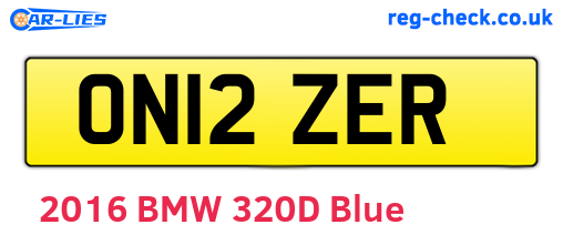 ON12ZER are the vehicle registration plates.