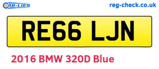 RE66LJN are the vehicle registration plates.