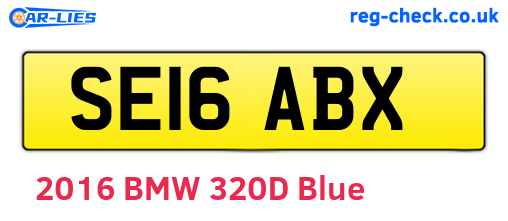 SE16ABX are the vehicle registration plates.