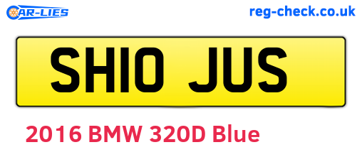 SH10JUS are the vehicle registration plates.
