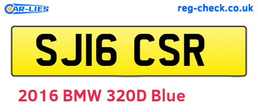 SJ16CSR are the vehicle registration plates.
