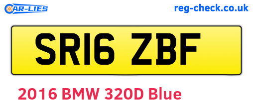 SR16ZBF are the vehicle registration plates.