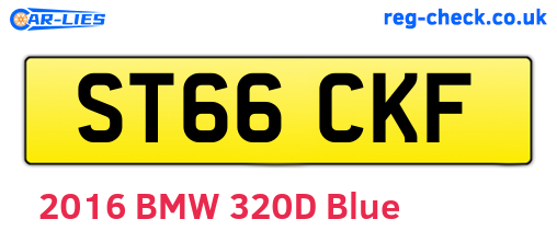 ST66CKF are the vehicle registration plates.