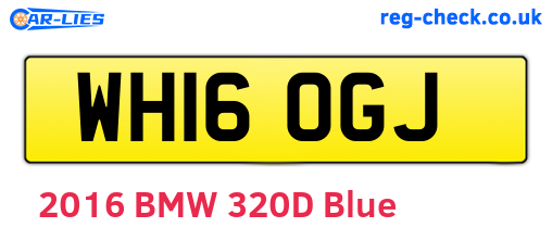 WH16OGJ are the vehicle registration plates.