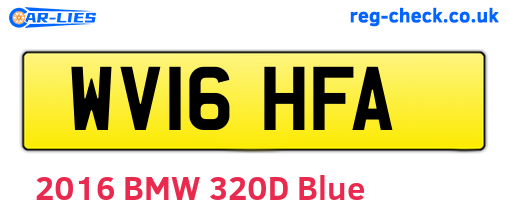 WV16HFA are the vehicle registration plates.