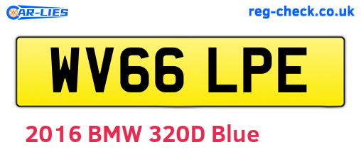 WV66LPE are the vehicle registration plates.