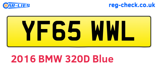 YF65WWL are the vehicle registration plates.