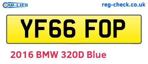 YF66FOP are the vehicle registration plates.