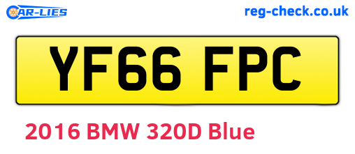 YF66FPC are the vehicle registration plates.