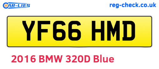 YF66HMD are the vehicle registration plates.