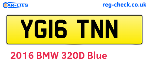 YG16TNN are the vehicle registration plates.