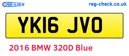 YK16JVO are the vehicle registration plates.