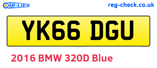 YK66DGU are the vehicle registration plates.