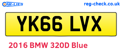 YK66LVX are the vehicle registration plates.