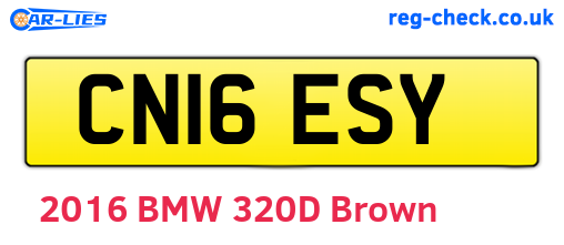 CN16ESY are the vehicle registration plates.