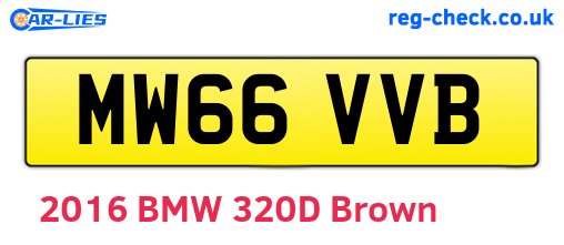 MW66VVB are the vehicle registration plates.