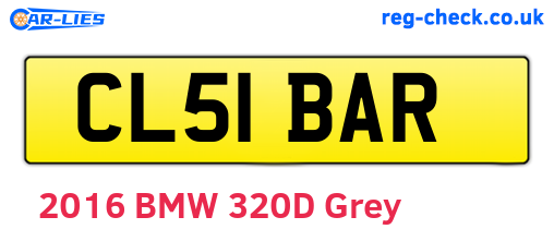 CL51BAR are the vehicle registration plates.