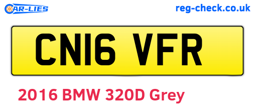 CN16VFR are the vehicle registration plates.