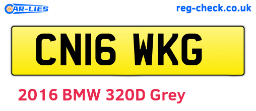 CN16WKG are the vehicle registration plates.
