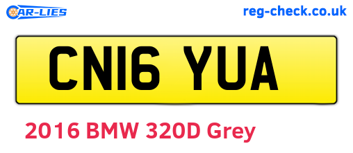 CN16YUA are the vehicle registration plates.