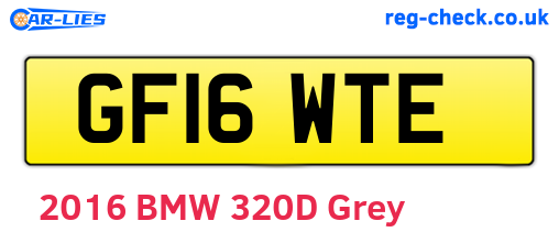 GF16WTE are the vehicle registration plates.