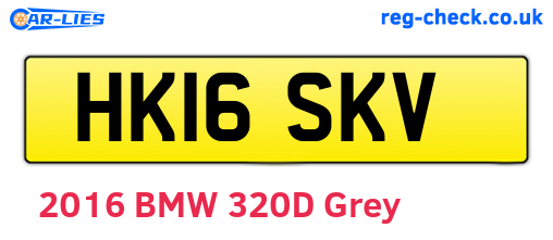 HK16SKV are the vehicle registration plates.