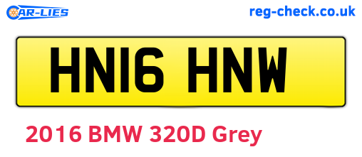 HN16HNW are the vehicle registration plates.