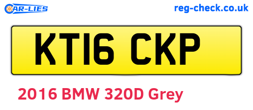 KT16CKP are the vehicle registration plates.