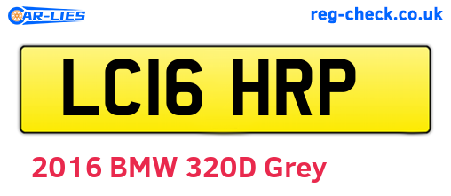 LC16HRP are the vehicle registration plates.