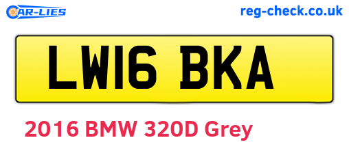 LW16BKA are the vehicle registration plates.
