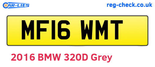MF16WMT are the vehicle registration plates.