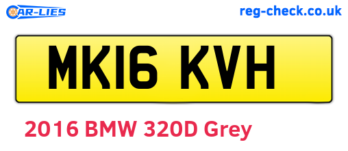 MK16KVH are the vehicle registration plates.