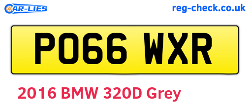 PO66WXR are the vehicle registration plates.