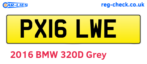 PX16LWE are the vehicle registration plates.