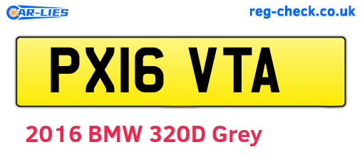 PX16VTA are the vehicle registration plates.