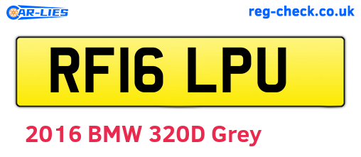 RF16LPU are the vehicle registration plates.