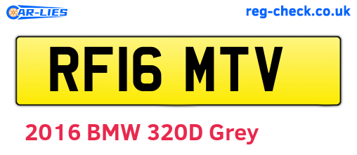 RF16MTV are the vehicle registration plates.