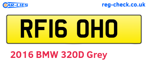RF16OHO are the vehicle registration plates.