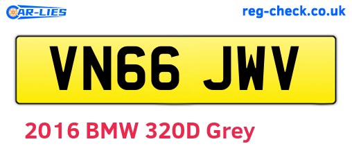 VN66JWV are the vehicle registration plates.