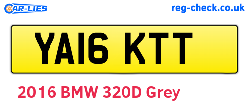 YA16KTT are the vehicle registration plates.