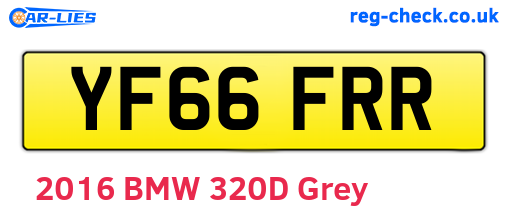 YF66FRR are the vehicle registration plates.