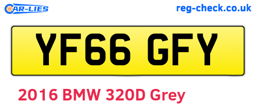 YF66GFY are the vehicle registration plates.