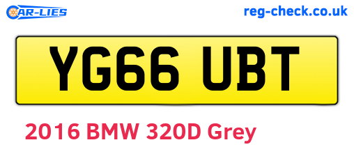 YG66UBT are the vehicle registration plates.