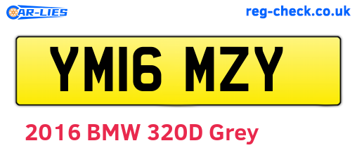 YM16MZY are the vehicle registration plates.