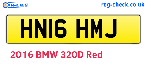 HN16HMJ are the vehicle registration plates.