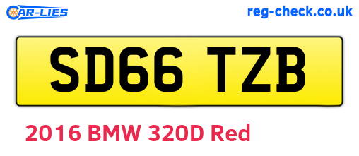 SD66TZB are the vehicle registration plates.