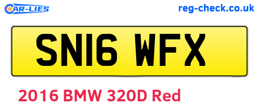 SN16WFX are the vehicle registration plates.