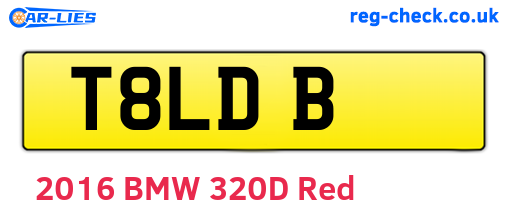 T8LDB are the vehicle registration plates.
